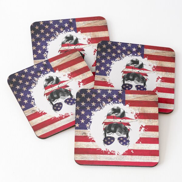Item preview, US Flag Mom Life Mom Bun Hair designed and sold by Shawa Shop.
