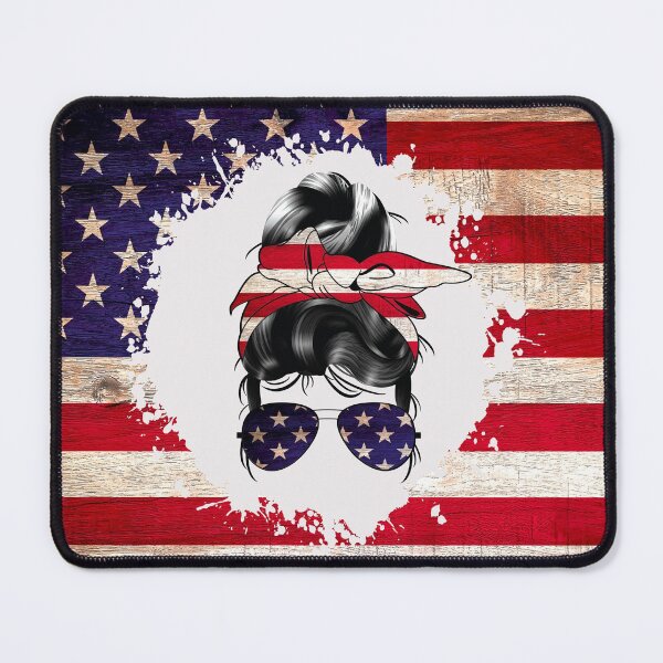 Item preview, US Flag Mom Life Mom Bun Hair designed and sold by Shawa Shop.