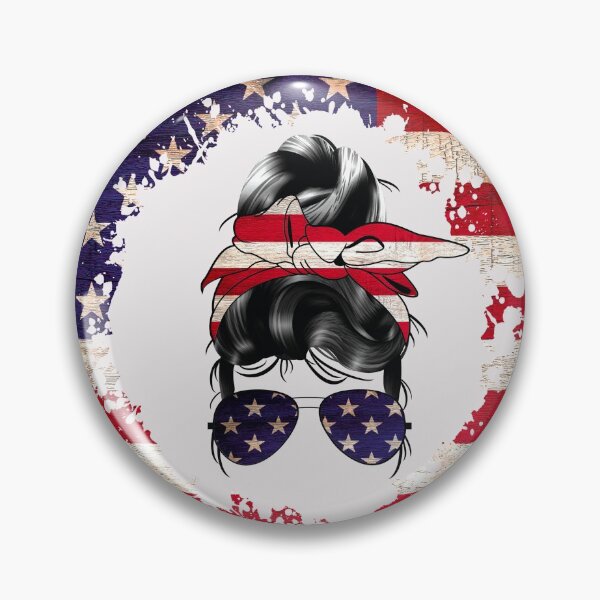 Item preview, US Flag Mom Life Mom Bun Hair designed and sold by Shawa Shop.