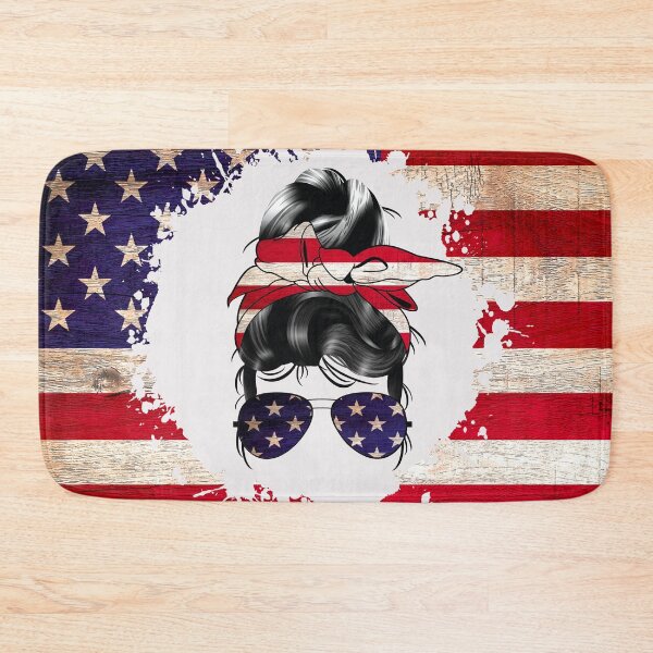 Item preview, US Flag Mom Life Mom Bun Hair designed and sold by Shawa Shop.