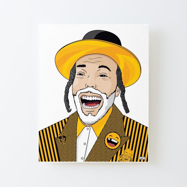 I can laugh - funny, smile | Modern and original jewish art Canvas Mounted Print