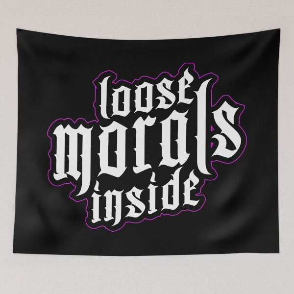 Item preview, Loose Morals Inside Funny Text Tattoo designed and sold by GrandeDuc.
