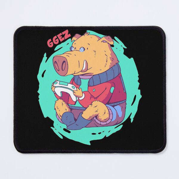 Item preview, Cartoon Wild Boar Playing Video Games - GGEZ designed and sold by MnEmzStudio.