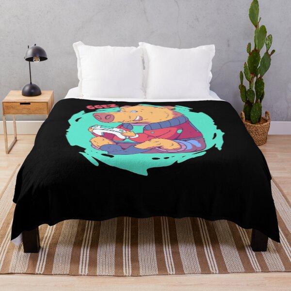 Item preview, Cartoon Wild Boar Playing Video Games - GGEZ designed and sold by MnEmzStudio.