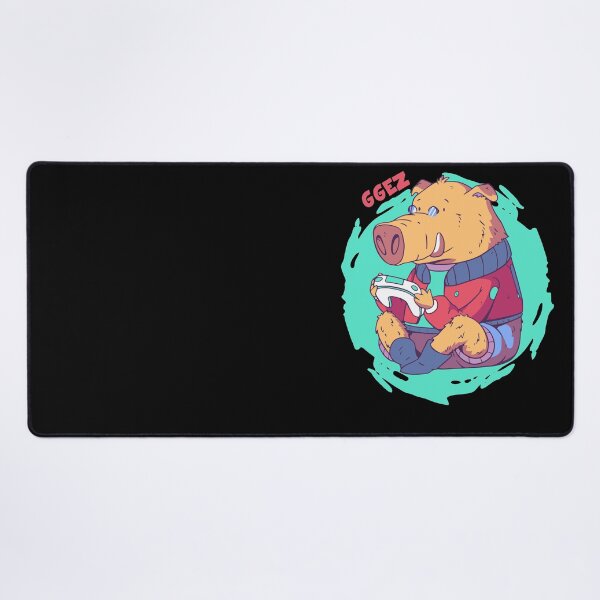 Item preview, Cartoon Wild Boar Playing Video Games - GGEZ designed and sold by MnEmzStudio.
