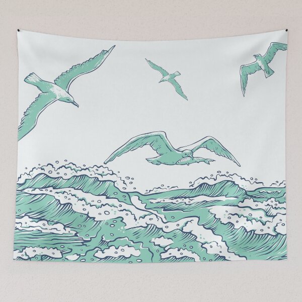 Item preview, Blue Ocean Waves designed and sold by Imakeyouhappy.