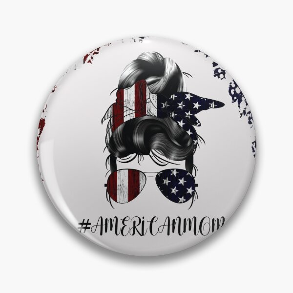 Item preview, AMERICAN Mom US Flag Bun Hair designed and sold by Shawa Shop.