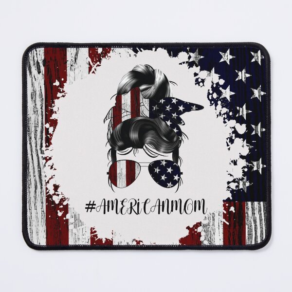 Item preview, AMERICAN Mom US Flag Bun Hair designed and sold by Shawa Shop.