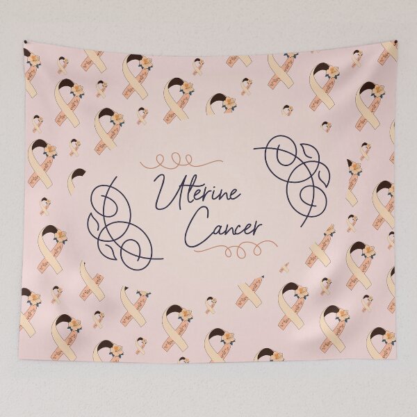 Item preview, Uterine Cancer Awareness, Uterine Cancer Ribbon Pattern designed and sold by AnsDesigns.