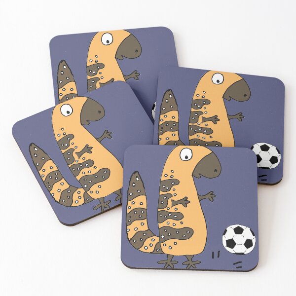 Item preview, Funny Gila Monster Playing Soccer Cartoon designed and sold by Nature's Fancy.