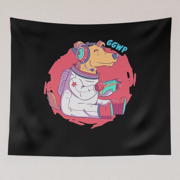 Item preview, Cartoon Dog Playing Video Games - GGWP designed and sold by MnEmzStudio.
