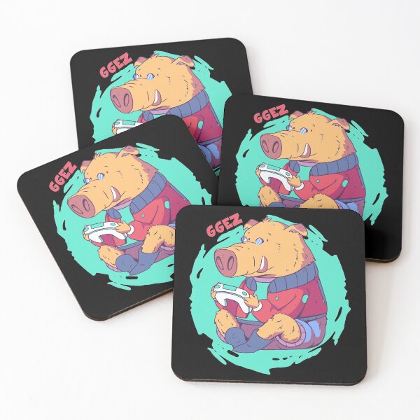 Item preview, Cartoon Wild Boar Playing Video Games - GGEZ designed and sold by MnEmzStudio.