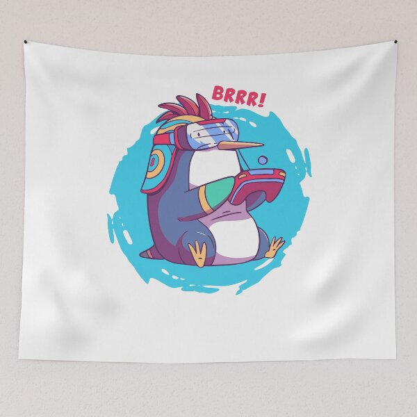 Item preview, Cartoon Penguin Playing Video Games designed and sold by MnEmzStudio.
