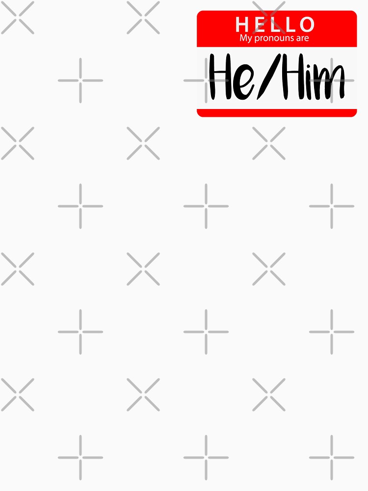 « Bonjour, mes pronoms sont .... (Il / Lui) Nom Tag » par nationalpride