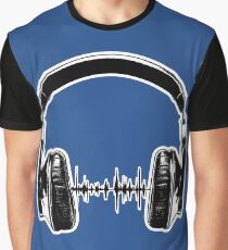 Headphones - Black Graphic T-Shirt