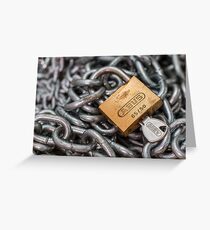 Padlock Greeting Card