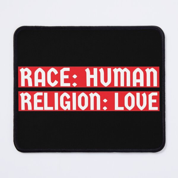 Item preview, Race: Human, Religion: Love - Typography Design 3 designed and sold by art-by-shadab.