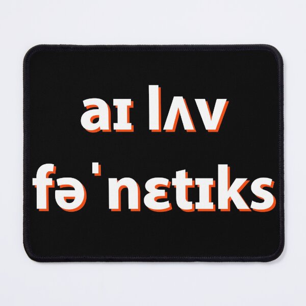 Item preview, I Love Phonetics - American Pronunciation - Typographic Design designed and sold by art-by-shadab.