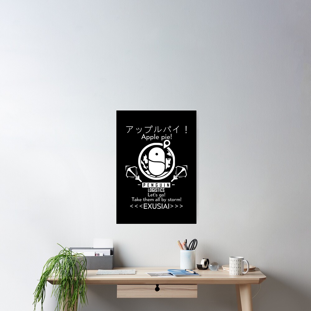 Póster «Arknights Penguin Logistics Logo fanart blanco negro merch» de ...