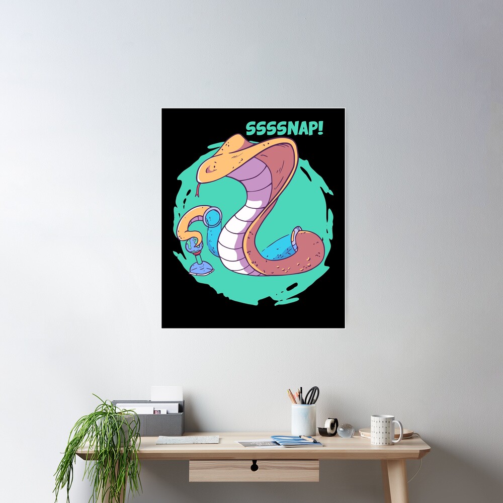 Cartoon Cobra Playing Video Games Cartoon Cobra Playing Video Games