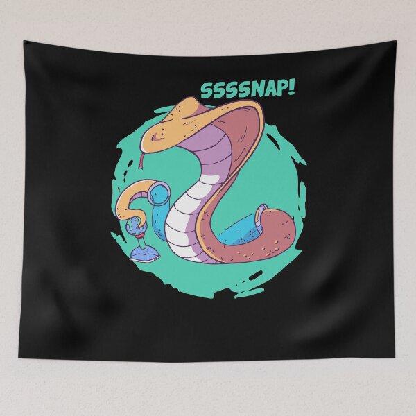 Item preview, Cartoon Cobra Playing Video Games designed and sold by MnEmzStudio.