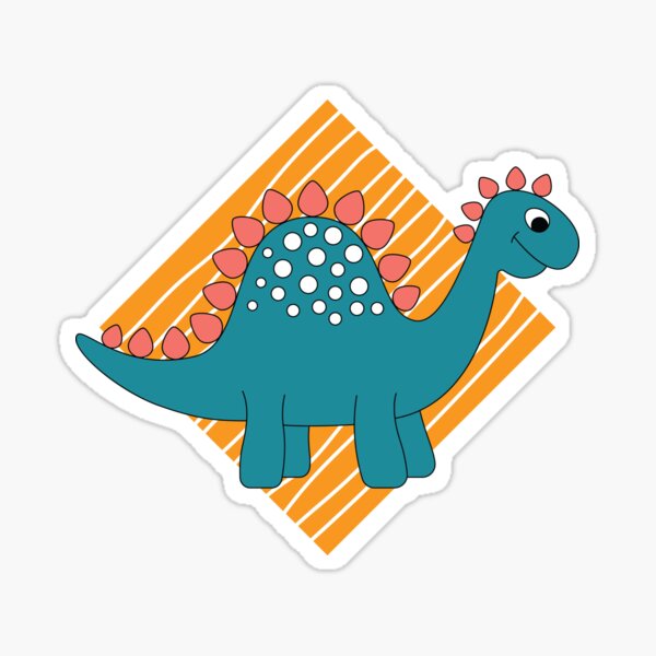 Cute Stegosaurus Dinosaur Kawaii Sticker for Sale by JaiStore