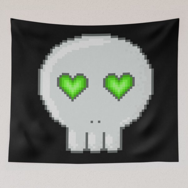 Item preview, Green Heart Skull designed and sold by PixelStreet.