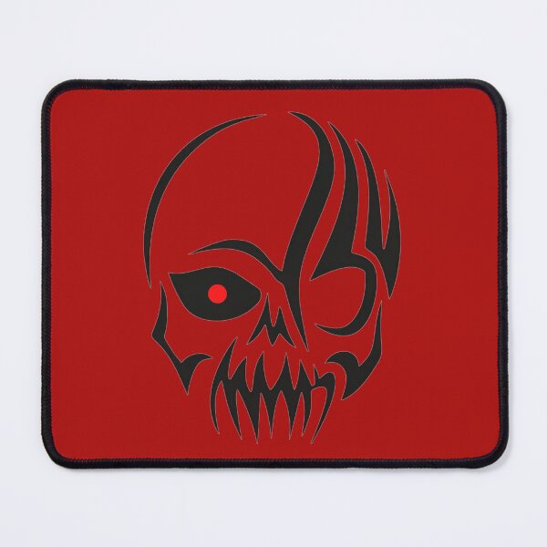 Item preview, Red eye skull (Black) designed and sold by PeterMun1007.
