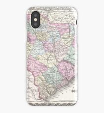 Vintage Map of South Carolina (1855) iPhone Case