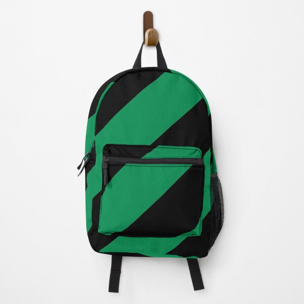 Item preview, Green and Black Diagonal Stripe Pattern 2022 Trending Color - Hue - Shade - Colour Pantone Green Bee 17-6154 designed and sold by ColorOfTheYears.