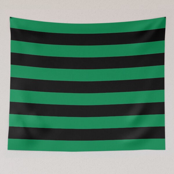 Item preview, Green and Black Horizontal Stripe Pattern 2022 Trending Color - Hue - Shade - Colour Pantone Green Bee 17-6154 designed and sold by ColorOfTheYears.