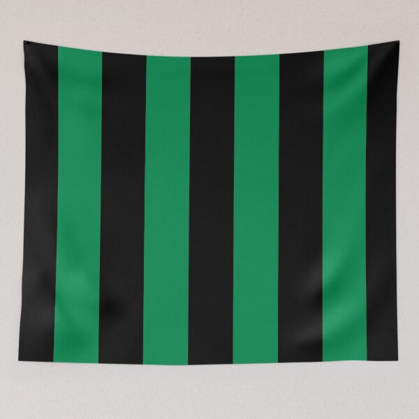 Item preview, Green and Black Vertical Stripe Pattern 2022 Trending Color - Hue - Shade - Colour Pantone Green Bee 17-6154 designed and sold by ColorOfTheYears.