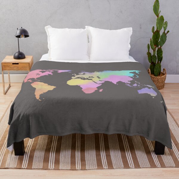 Item preview, World Map Watercolour designed and sold by DAFIN.