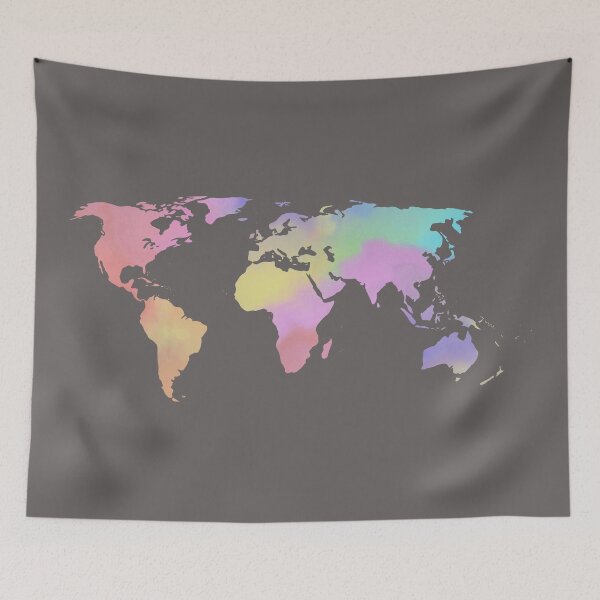 Item preview, World Map Watercolour designed and sold by DAFIN.