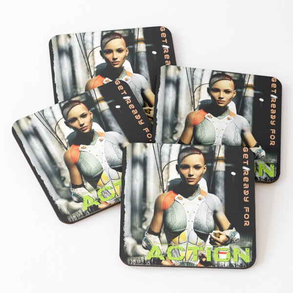 Item preview, Cyber punk action girl designed and sold by MFindt.