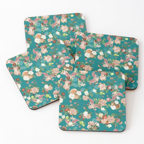 Item preview, Chinoiserie Oriental Flowers and Cranes designed and sold by WisdomInspired.