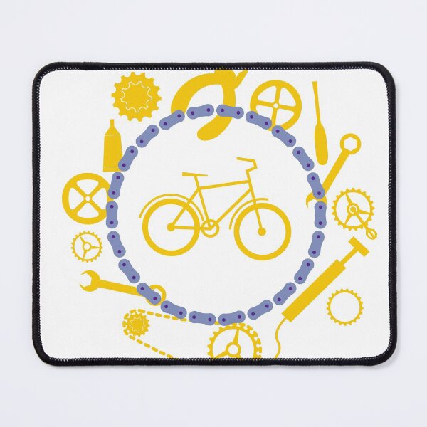 Item preview, Bike surrounded by chain and bicycle tools designed and sold by shushunya13.