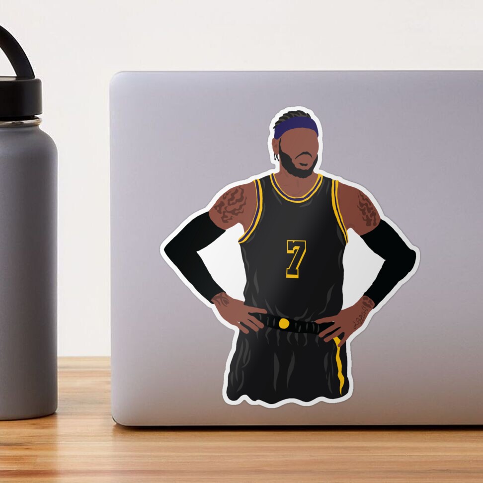 Carmelo Anthony 7 Los Angeles Lakers Black Mamba Jersey Sticker for Sale  by Basketball For Life