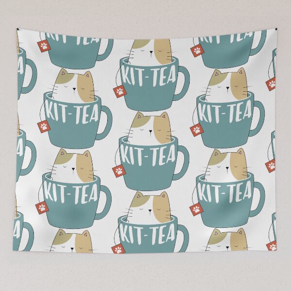 Item preview, Kit Tea Funny Cat In A Tea Cup designed and sold by designandclouds.