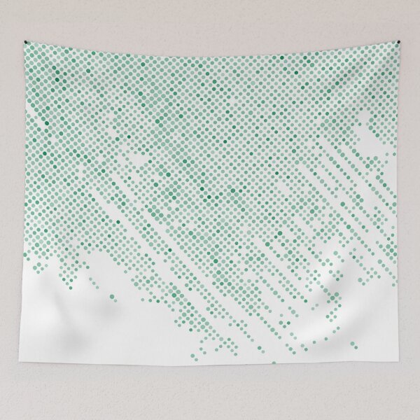 Item preview, Green and White Polka Dot Abstract Pattern 2022 Trending Color - Hue - Shade - Colour Pantone Green Bee 17-6154 designed and sold by ColorOfTheYears.