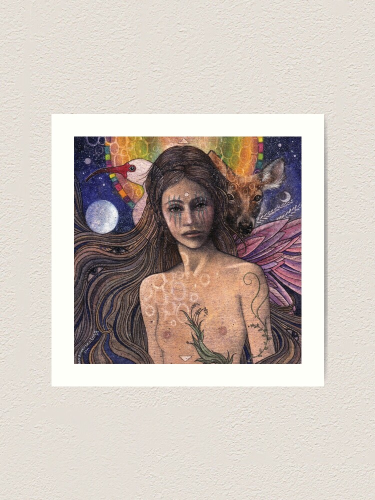 Thumbnail 1 of 3, Art Print, Deva of the Tides designed and sold by idaandersenlang.