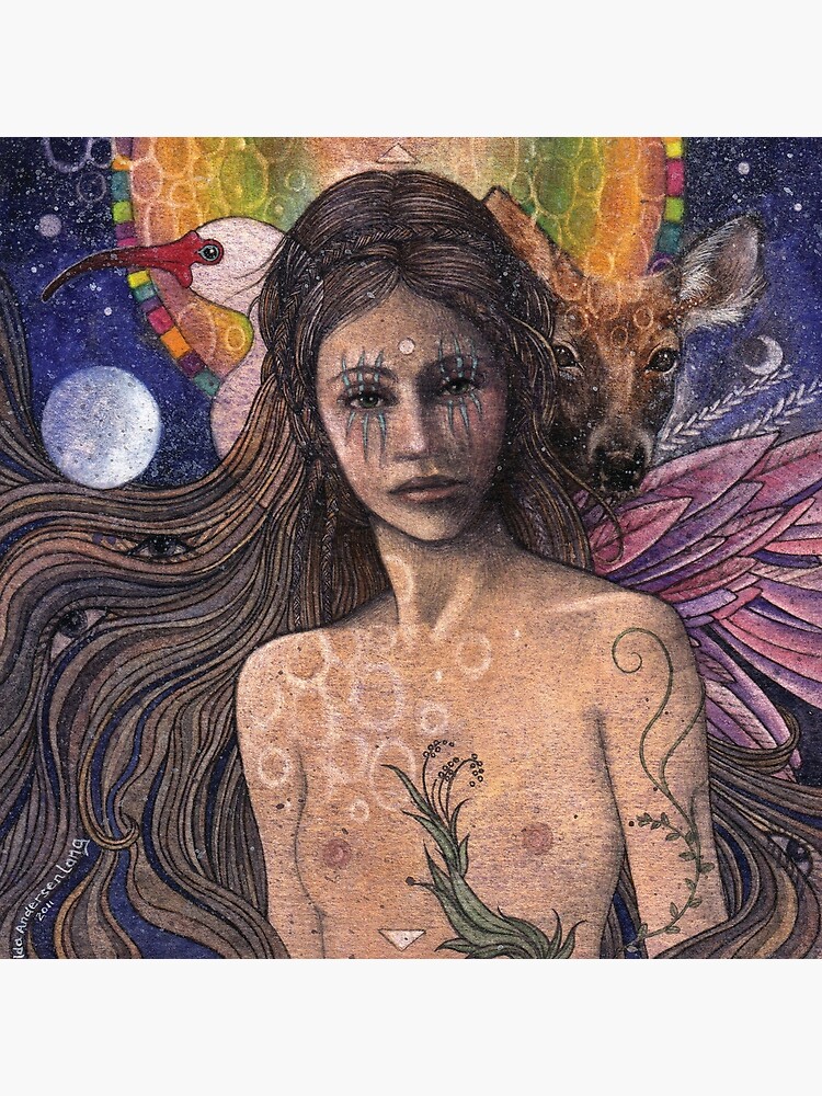 Thumbnail 7 of 7, Framed Art Print, Deva of the Tides designed and sold by idaandersenlang.