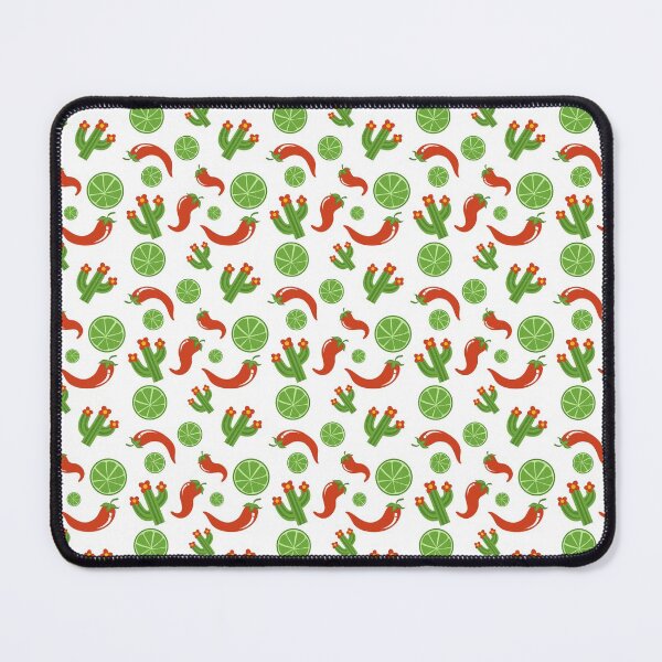 Item preview, Mexican seamless pattern with pepper, cactus, lime designed and sold by shushunya13.