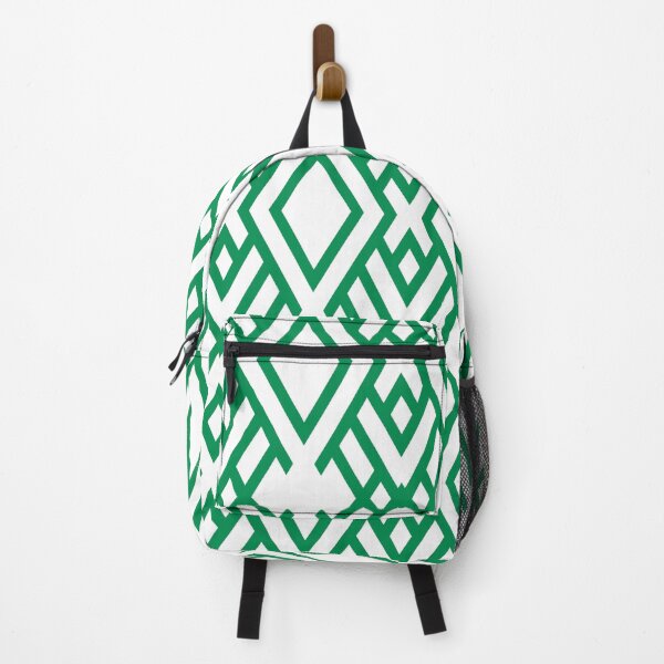 Item preview, Green and White Geometric Striped Art Deco Pattern 2022 Trending Color - Hue - Shade - Colour Pantone Green Bee 17-6154 designed and sold by ColorOfTheYears.