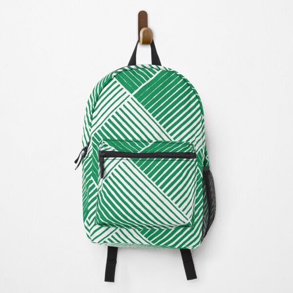Item preview, Green and White Square Mosaic Stripe Pattern 2022 Trending Color - Hue - Shade - Colour Pantone Green Bee 17-6154 designed and sold by ColorOfTheYears.