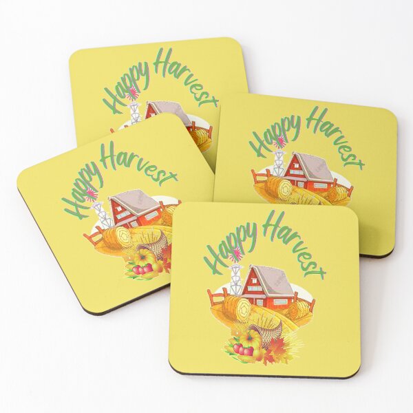 Item preview, Happy Harvest Cute Farm Scene,Thankful Grateful Blessed, Gobble Me Turkey Day designed and sold by Adri Barnard.