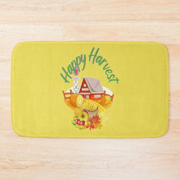Item preview, Happy Harvest Cute Farm Scene,Thankful Grateful Blessed, Gobble Me Turkey Day designed and sold by Adri Barnard.