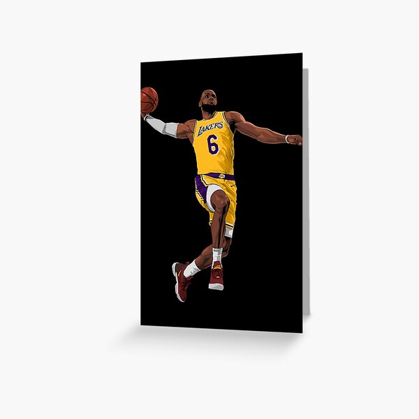 LeBron James Jersey Back Greeting Card for Sale by JJMoe7