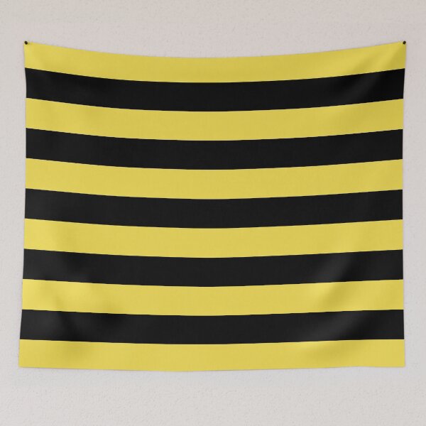 Item preview, Yellow and Black Horizontal Stripe Pattern 2022 Trending Color - Hue - Shade - Colour Pantone Illuminating Yellow 13-0647 designed and sold by ColorOfTheYears.