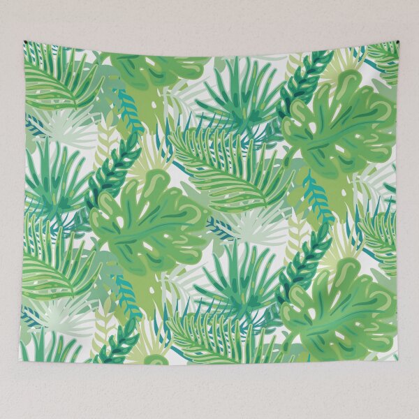 Item preview, Green Jungle Leaves Pattern designed and sold by digoarpi.
